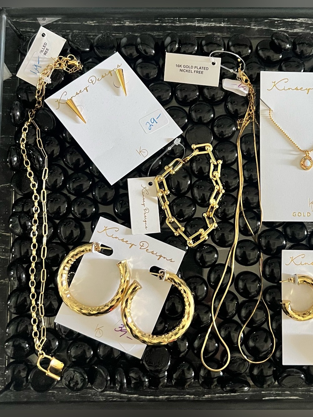 Kinsey Designs NWT Gold Lock Necklace | Mixed Paperclip Chain | 20" - Picture 4 of 4